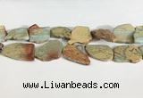 CNS359 25*35mm - 35*45mm freefrom serpentine jasper slab beads