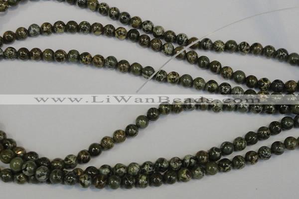 CNS501 15.5 inches 6mm round natural serpentine jasper beads