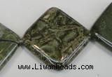 CNS533 15.5 inches 25*25mm diamond natural serpentine jasper beads