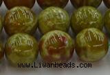 CNS606 15.5 inches 16mm round green dragon serpentine jasper beads