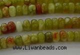 CNS609 15.5 inches 2.5*4mm rondelle green dragon serpentine jasper beads