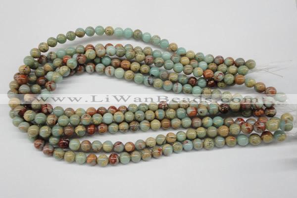 CNS62 15.5 inches 8mm round natural serpentine jasper beads