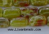 CNS670 15.5 inches 10*14mm rectangle green dragon serpentine jasper beads