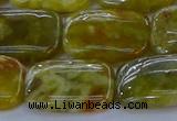 CNS673 15.5 inches 15*20mm rectangle green dragon serpentine jasper beads