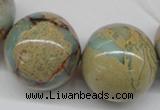 CNS68 15.5 inches 22mm round natural serpentine jasper beads