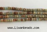 CNS713 15.5 inches 4*6mm rondelle serpentine jasper beads wholesale