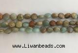 CNS719 15.5 inches 8mm flat round serpentine jasper beads wholesale