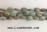 CNS725 15.5 inches 12*16mm oval serpentine jasper beads wholesale