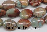 CNS91 15.5 inches 12*16mm oval natural serpentine jasper beads