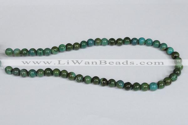 CNT05 16 inches 9mm round natural turquoise beads wholesale