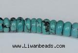 CNT10 16 inches 4*10mm rondelle natural turquoise beads wholesale