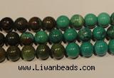 CNT103 15.5 inches 7mm round natural turquoise beads wholesale