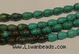 CNT115 15.5 inches 4*6mm teardrop natural turquoise beads wholesale