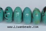 CNT12 16 inches multi-size rondelle natural turquoise beads wholesale