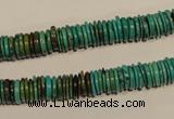 CNT138 15.5 inches 1.5*7.5mm disk natural turquoise beads