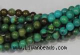 CNT207 15.5 inches 6mm round natural turquoise beads wholesale