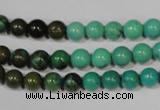 CNT208 15.5 inches 6mm round natural turquoise beads wholesale