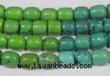 CNT210 15.5 inches 7*5mm – 7*9mm drum natural turquoise beads wholesale