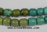 CNT211 15.5 inches 8*8mm – 8*10mm drum natural turquoise beads wholesale