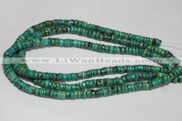 CNT221 15.5 inches 3*8mm – 5*10mm heishi natural turquoise beads