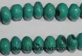 CNT225 15.5 inches 8*12mm rondelle natural turquoise beads wholesale