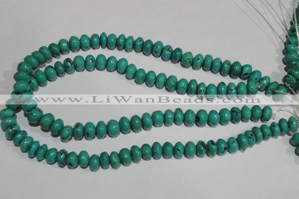 CNT225 15.5 inches 8*12mm rondelle natural turquoise beads wholesale