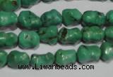 CNT235 15.5 inches 8*10mm bone natural turquoise beads wholesale