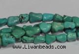 CNT236 15.5 inches 7*9mm bone natural turquoise beads wholesale