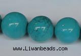 CNT25 16 inches 20mm round natural turquoise beads wholesale