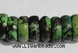 CNT250 15.5 inches 8*24mm rondelle natural turquoise beads wholesale