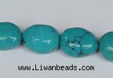 CNT34 16 inches 15*18mm nugget natural turquoise beads wholesale