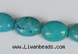 CNT35 16 inches 15*20mm oval natural turquoise beads wholesale