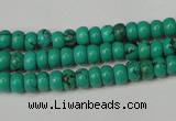 CNT362 15.5 inches 4*6mm rondelle turquoise beads wholesale