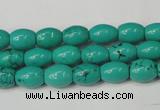 CNT368 15.5 inches 7*10mm rice turquoise beads wholesale