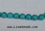 CNT38 16 inches 3mm round turquoise beads wholesale