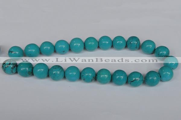 CNT38 16 inches 3mm round turquoise beads wholesale