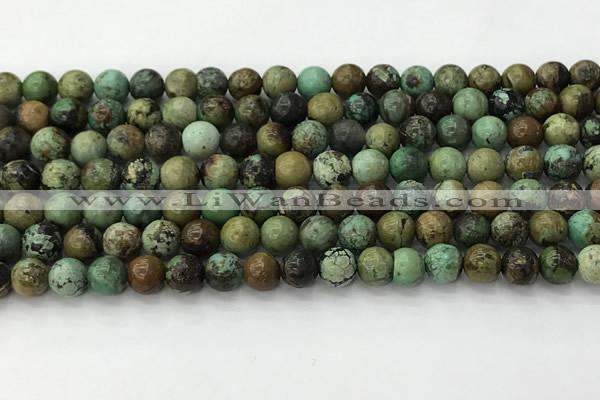 CNT410 15.5 inches 6mm round natural turquoise beads wholesale