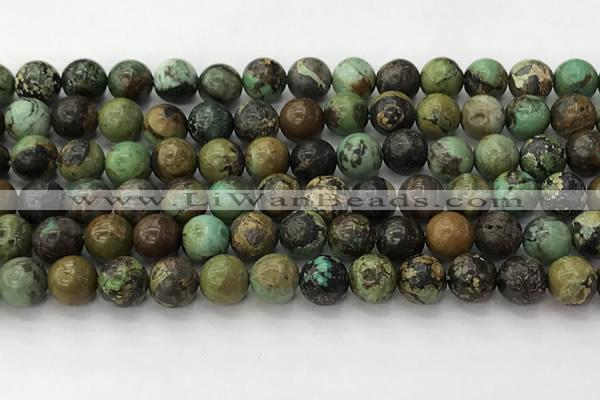 CNT411 15.5 inches 8mm round natural turquoise beads wholesale