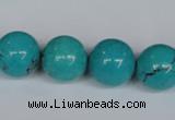 CNT45 16 inches 16mm round turquoise beads wholesale