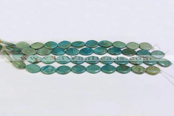 CNT508 15.5 inches  11*18mm - 12*20mm oval turquoise gemstone beads