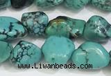 CNT519 15.5 inches 7*9mm - 8*10mm nuggets turquoise gemstone beads