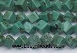 CNT554 15.5 inches 4mm cube turquoise gemstone beads