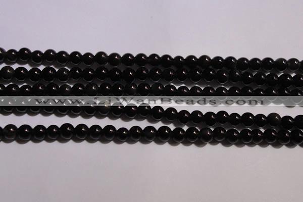 COB21 15.5 inches 4mm round black obsidian beads wholesale