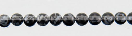 COB22 15 inches 6mm round snowflake obsidian gemstone beads wholesale