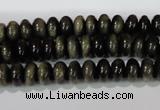 COB260 15.5 inches 5*8mm rondelle golden obsidian beads wholesale