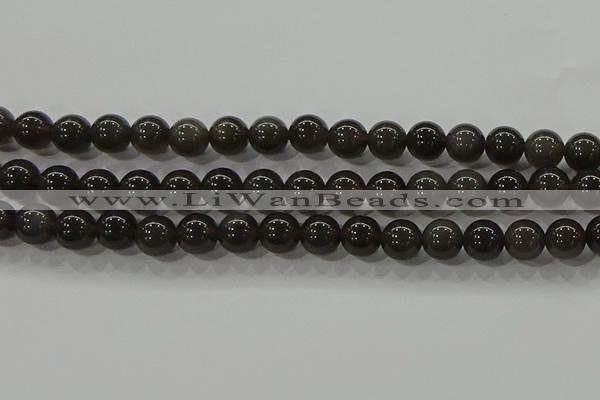 COB601 15.5 inches 8mm round ice black obsidian beads wholesale