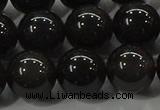 COB602 15.5 inches 10mm round ice black obsidian beads wholesale