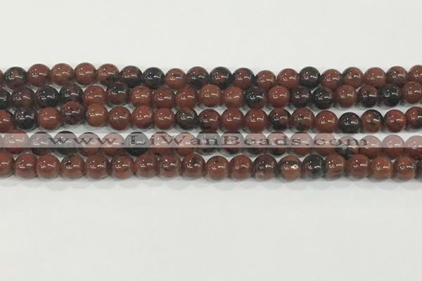 COB750 15.5 inches 4mm round mahogany obsidian beads wholesale