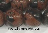 COB755 15.5 inches 14mm round mahogany obsidian beads wholesale