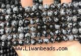 COB760 15.5 inches 8mm round snowflake obsidian beads wholesale